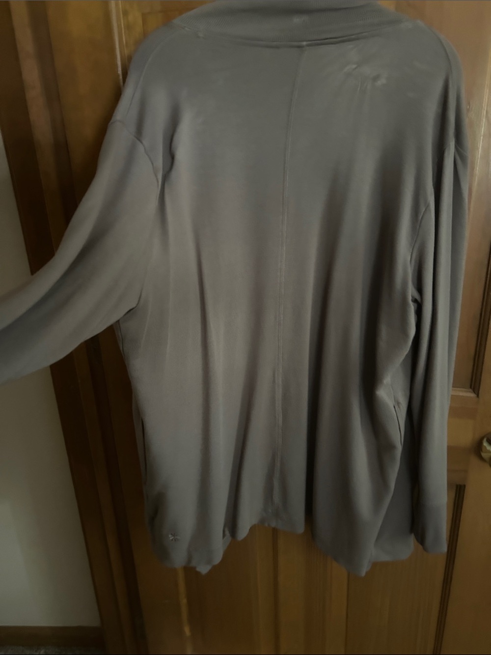 Athleta Open-Front Draped Jacket in Taupe - Picture 5 of 5